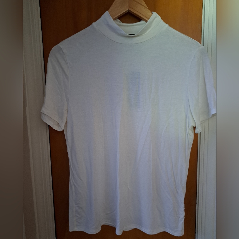 Lulu's Classic White Turtleneck Shirt